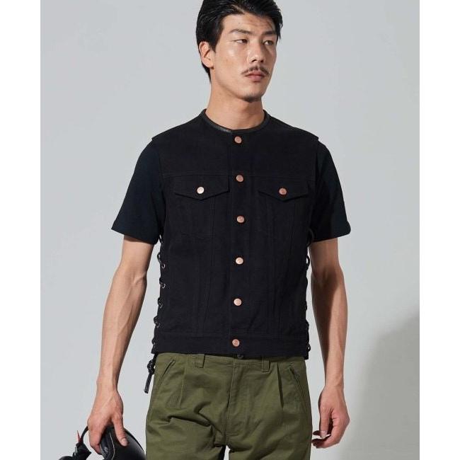 カドヤ - KADOYA SOLID BIKER VEST [K’S LEATHER＆K’S PRODUCT] 大きさ：L 限りない 御召しもの