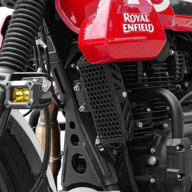 SRC エスアールシー オイルクーラーコアガード タイプ：ブラック Scram 411 ROYAL ENFIELD ロイヤルエンフィールド 冷却関連 エンジンの画像