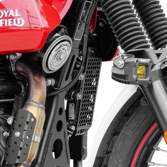 SRC エスアールシー オイルクーラーコアガード タイプ：ブラック Scram 411 ROYAL ENFIELD ロイヤルエンフィールド 冷却関連 エンジンの画像