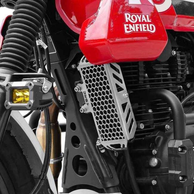 SRC エスアールシー オイルクーラーコアガード タイプ：シルバー Scram 411 ROYAL ENFIELD ロイヤルエンフィールド 冷却関連 エンジンの画像