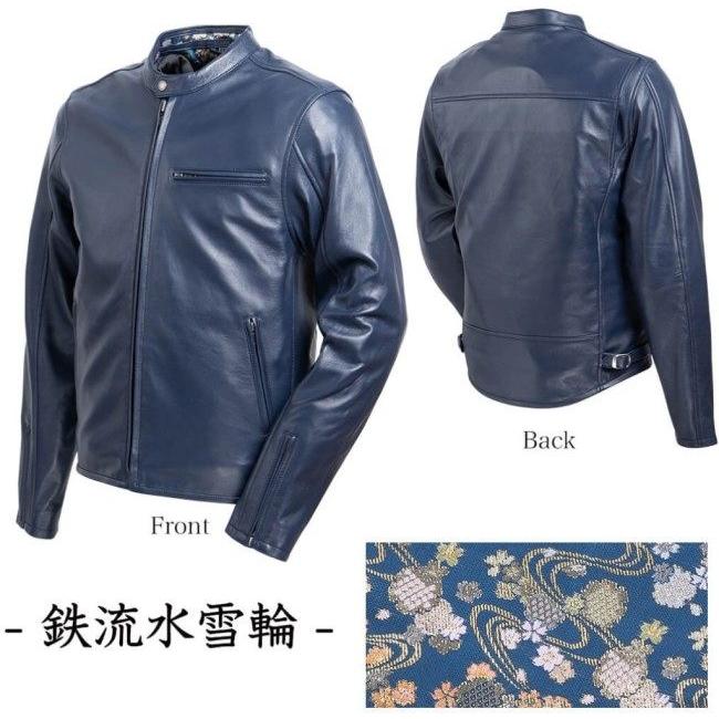 DEGNER デグナー 花山金襴×レザージャケット／Kimono Brocade Leather Jacket サイズ：L｜webike02｜14