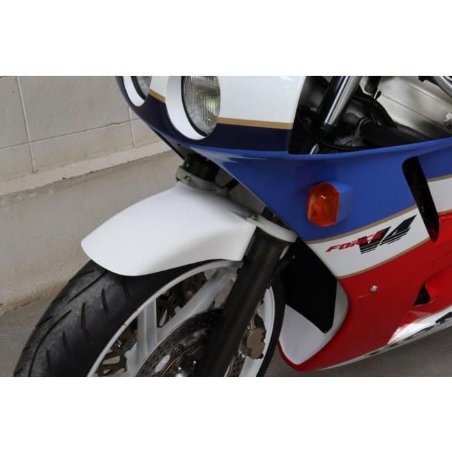 TYGA PERFORMANCE タイガパフォーマンス Front Fender，GRP，NC23，NC29，NC30，Stock Shape，Painted Ross White，(NH-196) CBR400RR CBR400R VFR400R｜webike02｜04