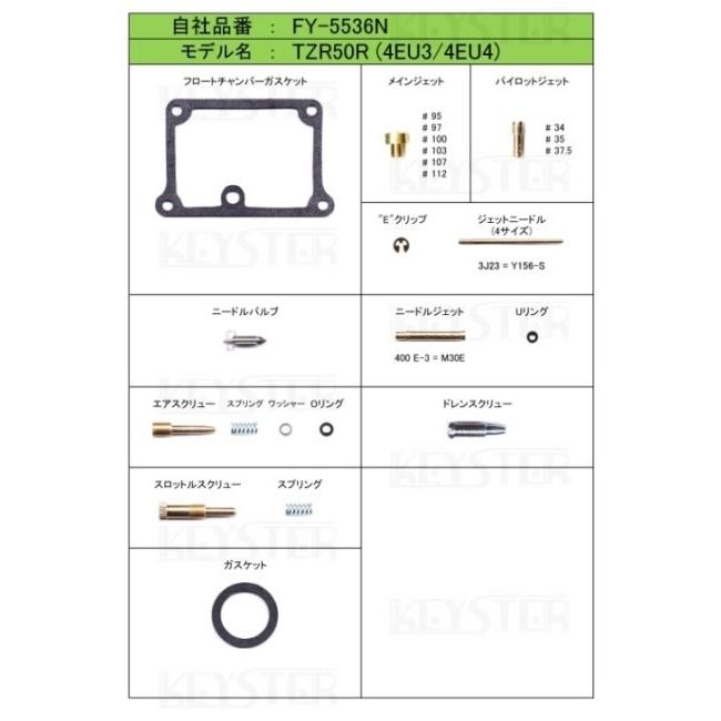 KEYSTER（キースター） キャブレター燃調キット オーバーホール