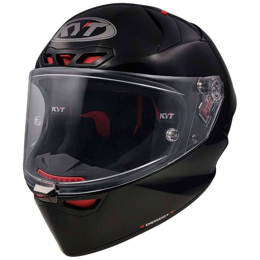 KYT ケイワイティ KX-1 RACE GP PLAIN BLACK ／E06-FIM［プレーン