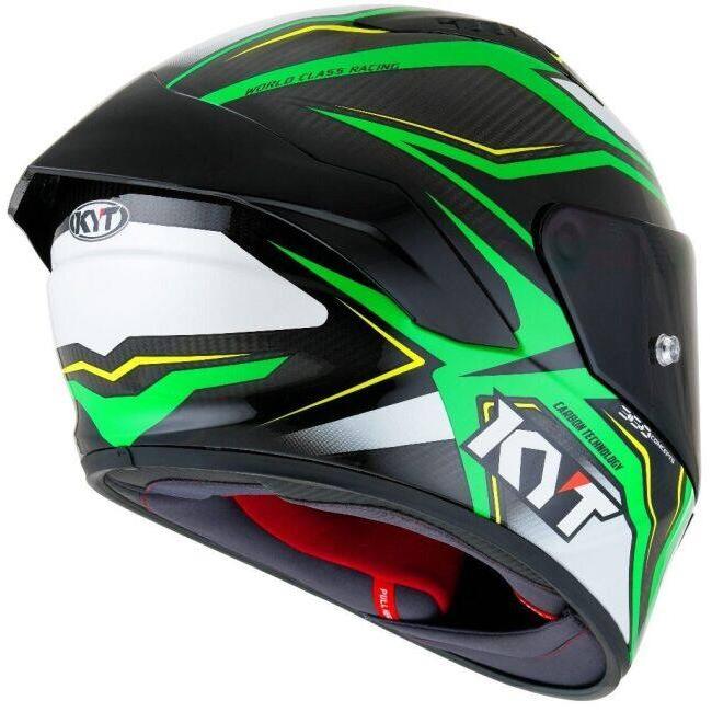 KYT ケイワイティ NZ RACE CARBON STRIDE GREEN FLUO／WHITE ／E06［カーボンストライドグリーンフロー］ヘルメット サイズ：L(59-60cm) ヘルメット | ブランド登録なし | 06