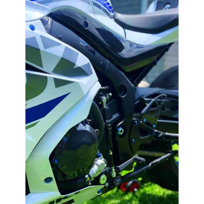 RPM CARBON アールピーエムカーボン ジェネレーターカバープロテクター Bタイプ GSX-R1000 (Gixxer/GSXR) 仕上げ：ツヤあり / 仕様：ハニカム紋様 エンジン_1