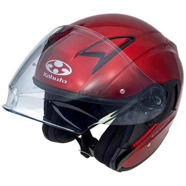 Kabuto ジェットヘルメット レッド/クリア