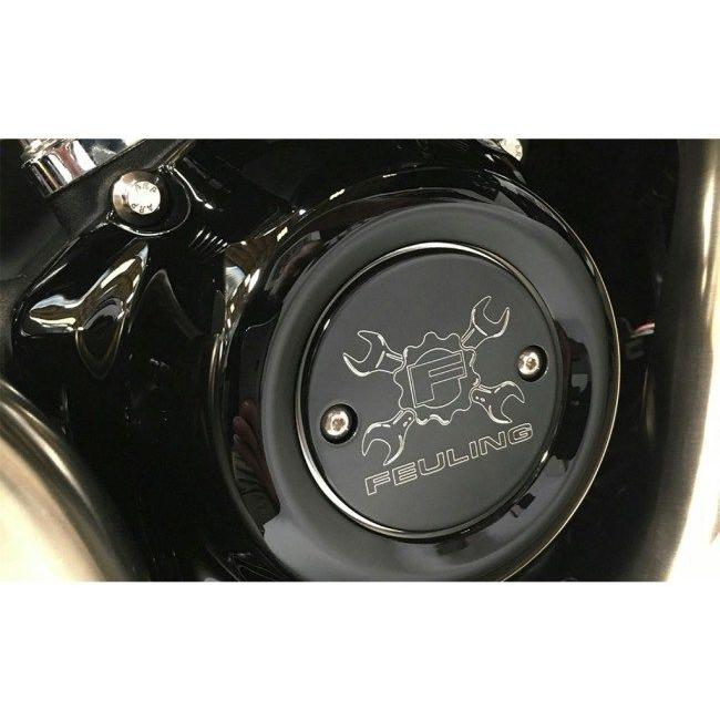 FEULING フューエリング ギアクロスロゴ ポイントカバー 2穴 カラー：ブラック(9137) ミルウォーキーエイト HARLEY-DAVIDSON ハーレーダビッドソン エンジン