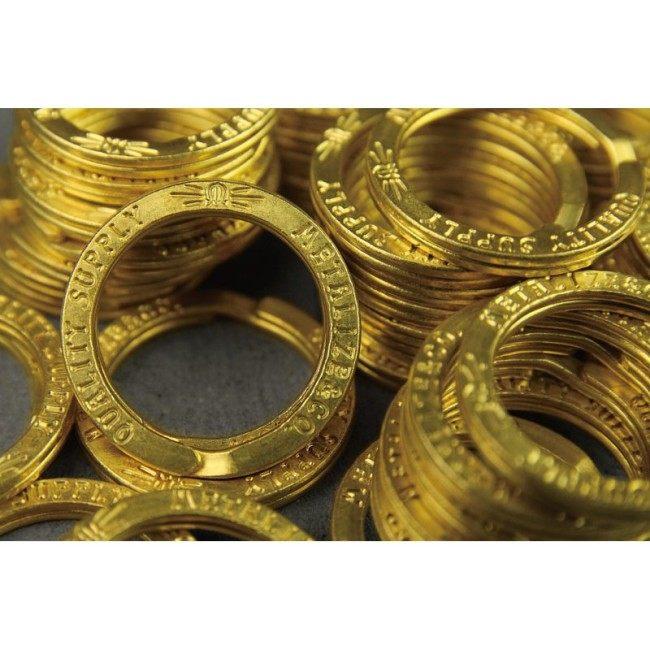 Metalize Productions メタライズプロダクションズ METALIZE 真鍮製 二重リング ボタンセット 装飾品・アクセサリー バイク関連グッズ | ブランド登録なし | 05