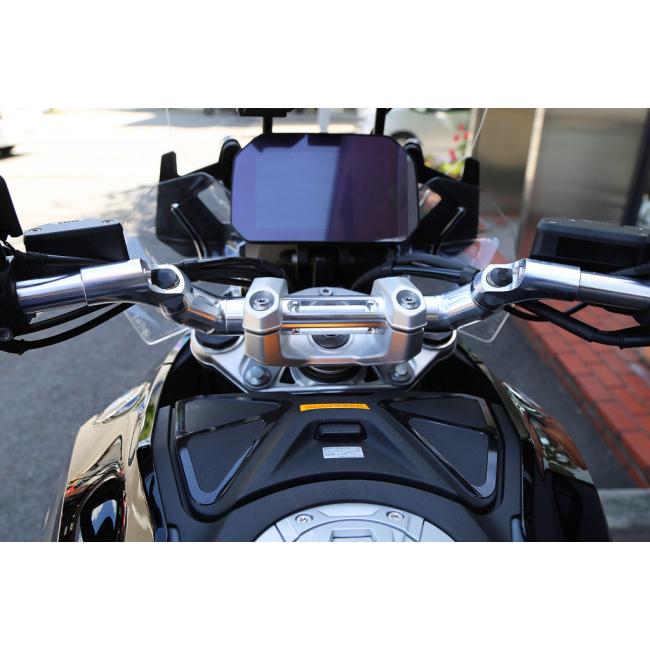 AELLA アエラ アルミ削り出し可変ハンドル(BMW R1300GS ツーリング) スペーサーカラー：ブラック / スペーサーサイズ：9mm ハンドルカラー：ブラックアルマイトの画像
