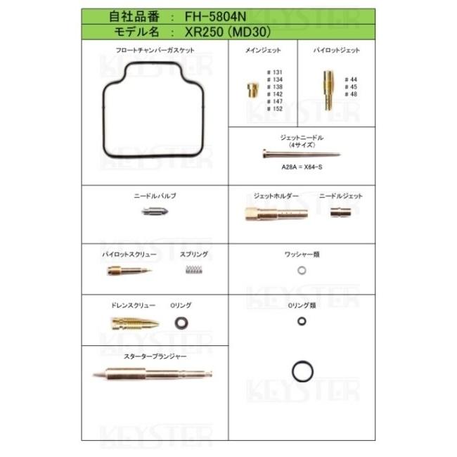 KEYSTER（キースター） キャブレター燃調キット オーバーホール