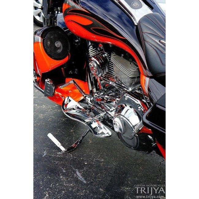 TRIJYA トライジャ フットボード Knight フットボードカラー：ポリッシュ / LEDカラー：ブルー FLソフテイルモデル HARLEY-DAVIDSON ハーレーダビッドソン