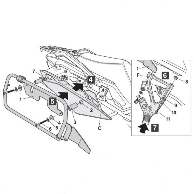 七 ページ SHAD シャッド 4Pシステムフィッティングキット Vストローム800