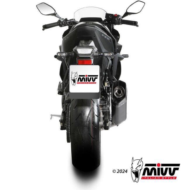 MIVV スリップオンマフラー SUONO ブラックステンレス SUZUKI カタナ (19-24) | S.056.L9 MIVV ミヴ GP スリップオンマフラー Color：CARBON WITH CARBON CAP GSX-R 1000 SUZUKI スズキ マフラー