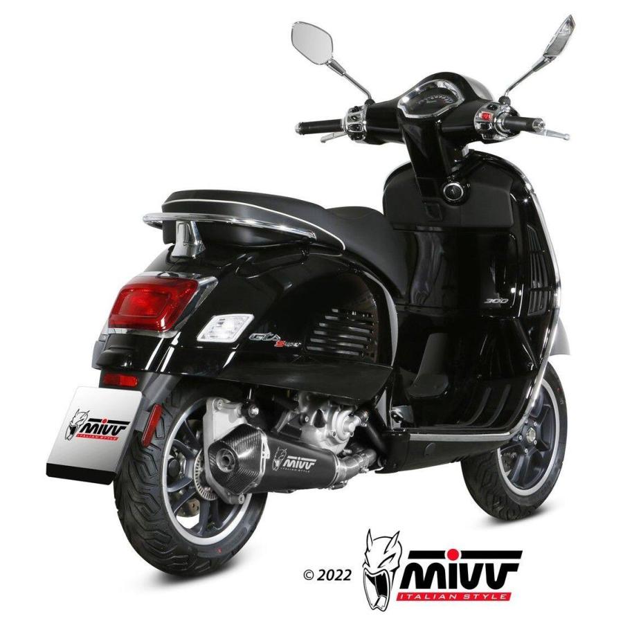 MIVV ミヴ DELTA RACE スリップオンマフラー VESPA GTV 300 GTS Vespa 