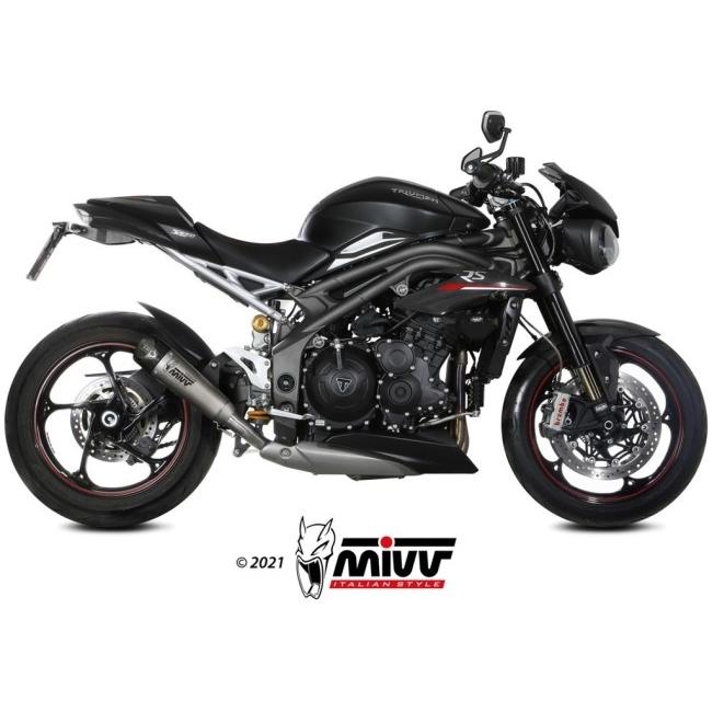 MIVV ミヴ X-M5 スリップオンマフラー Color：TITANIUM SPEED TRIPLE