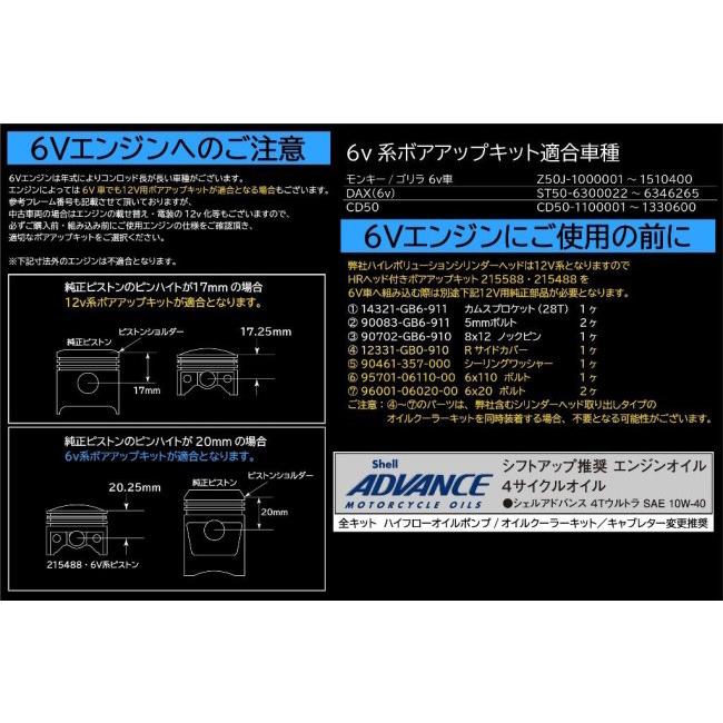 シフトアップ SHIFT UP モンキー88ccハイレボリューション ボアアップ