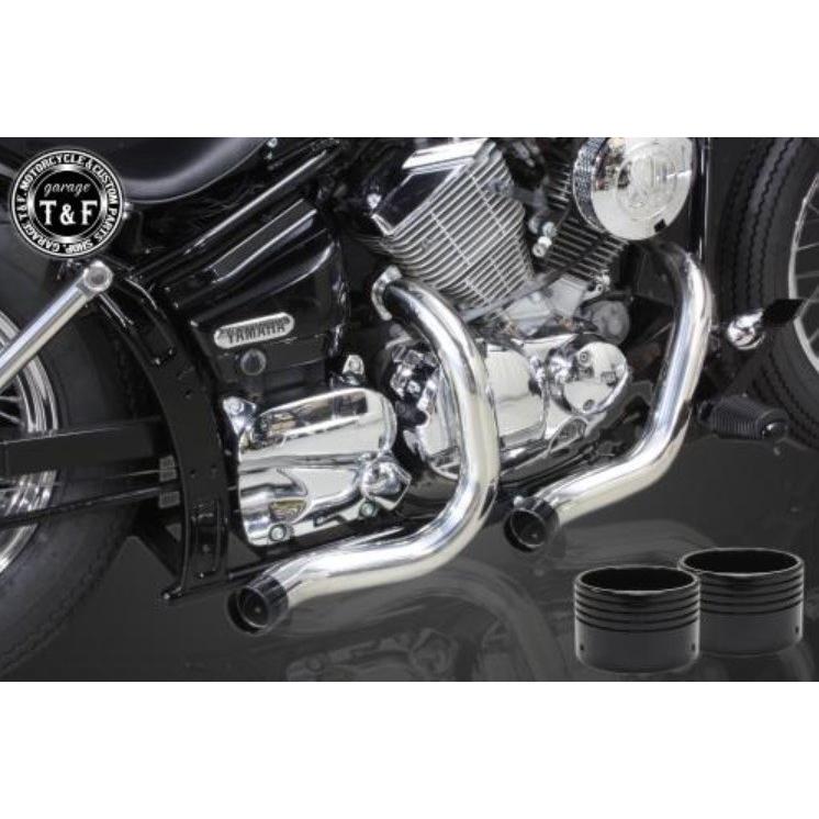 ドラッグスター250　ガレージT＆Fマフラー　ロングインナーサイレンサー入り 有限会社ガレージT&F / ドラッグスター250 ベントマフラー
