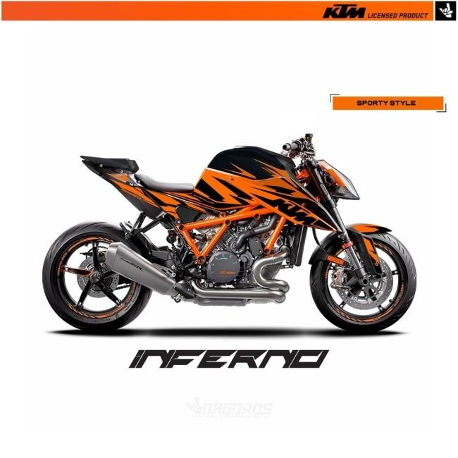 KTM Duke125/200/390 12-17オーリンズ リアサスペンション Bagoros Performance バゴロスパフォーマンス デカールフルキット