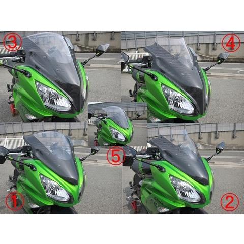 A-TECH エーテック エアロスクリーンロング 材質：CK カーボンケブラー / スクリーンカラー：アクアイエロー Ninja400 KAWASAKI カワサキ スクリーン 外装_3