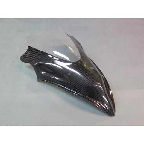 A-TECH エーテック エアロスクリーンロング 材質：TC 綾織カーボン / スクリーンカラー：アクアイエロー Ninja400 KAWASAKI カワサキ スクリーン 外装_1