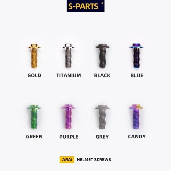 S-PARTS エスパーツ ARAI RAPIDE NEO チタンボルトセット カラー：ゴールド  その他ヘルメットオプション・補修部品 ヘルメット | ブランド登録なし | 01