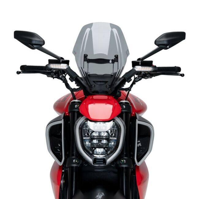 Puig プーチ ニュージェネレーションNKスクリーン ADJUSTABLE (WINDSHIELD NEW GENERATION ADJUSTABLE) カラー：スモーク Diavel V4 DUCATI ドゥカティ 外装