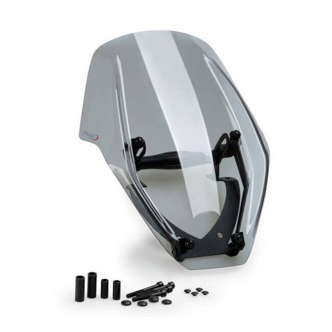 Puig プーチ ニュージェネレーションNKスクリーン ADJUSTABLE (WINDSHIELD NEW GENERATION ADJUSTABLE) カラー：スモーク Diavel V4 DUCATI ドゥカティ 外装