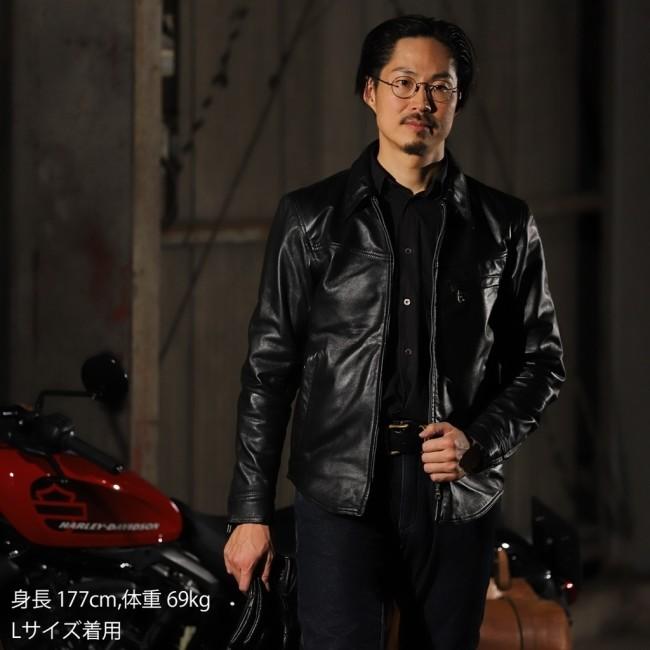 【未使用】DEGNER ライダース Lサイズ DEGNER（デグナー） レザーシャツ サイズ：L レザージャケット
