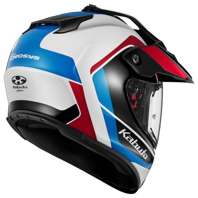 OGK KABUTO オージーケーカブト GEOSYS BLOCK［ジオシス ブロック ホワイトブルーレッド］ヘルメット サイズ：XS(54-55cm) オフロードヘルメット ヘルメット | OGK Kabuto | 02
