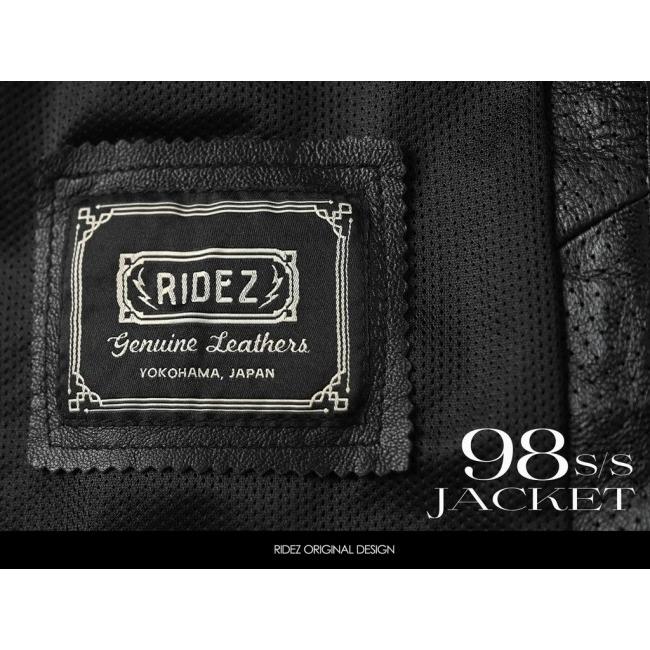 RIDEZ ライズ 98 S／S JACKET バイク用 レザージャケット サイズ：M ジャケット アパレル_5
