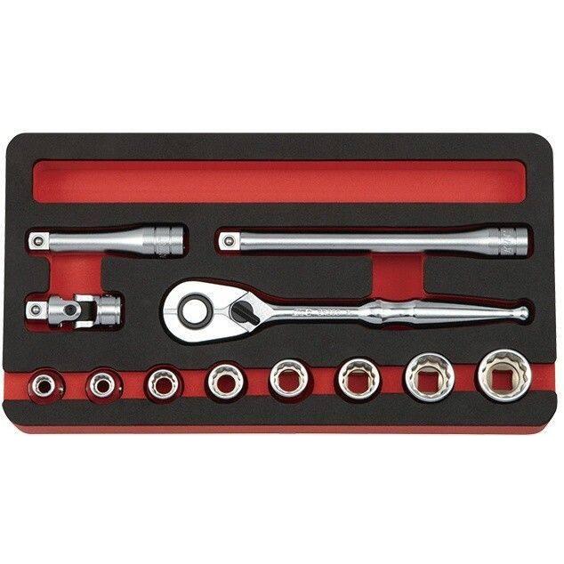 KTC ケイティーシー 9.5SQ ソケットセット(十二角)［12点］ セット工具_1