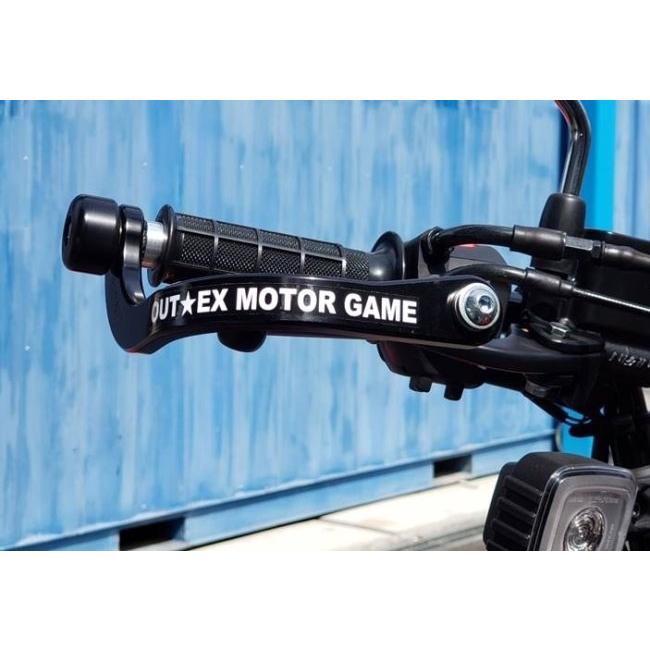 OUTEX アウテックス 振動吸収レバーガード 削り出しワンピース板厚10mm軽量 カラー：チタンカラー CT125 クロスカブ DAX125 スーパーカブ HONDA ホンダ