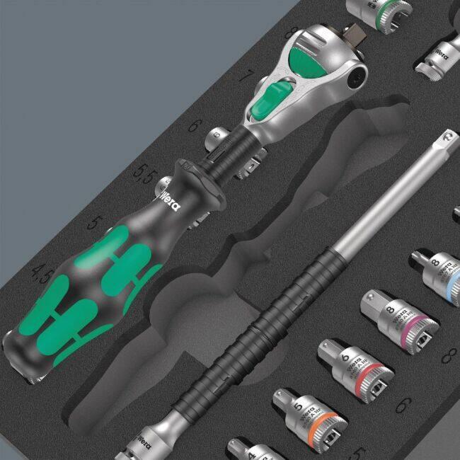 WERA ヴェラ 1/4DRラチェットレンチZyklop Speed・ソケットビットセット セット工具_1