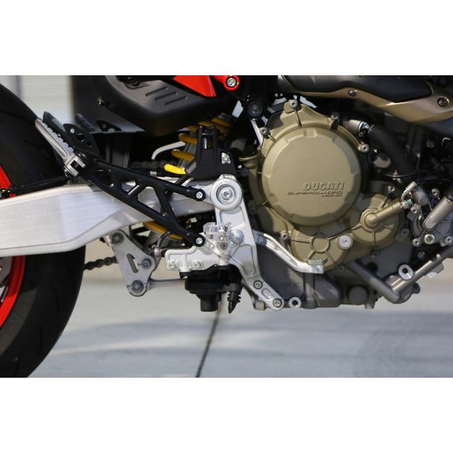 AELLA アエラ アルミ削り出し可変ステップバーキット(Hypermotard698Mono) カラー：ポリッシュ HYPERMOTARD698 DUCATI ドゥカティ ステップバー ステップ