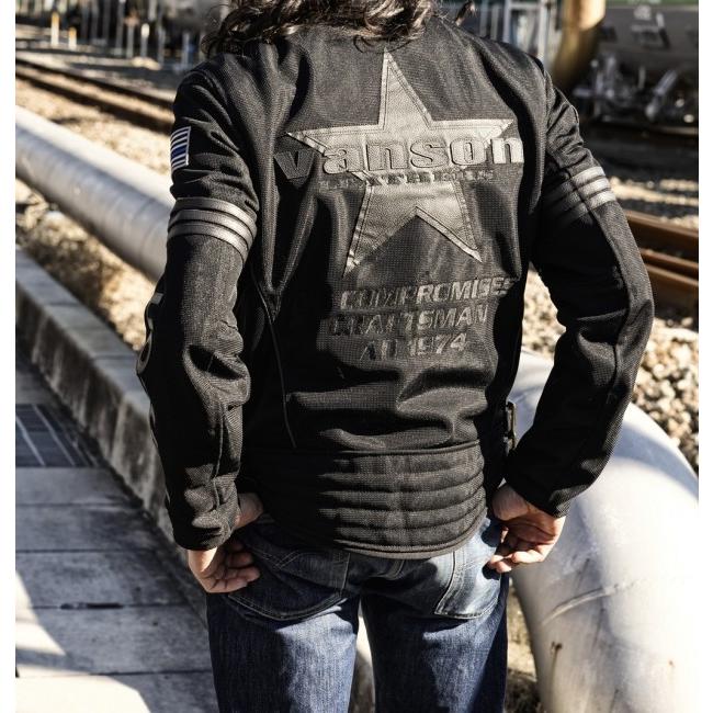 VANSON バンソン メッシュライダースジャケット サイズ：M