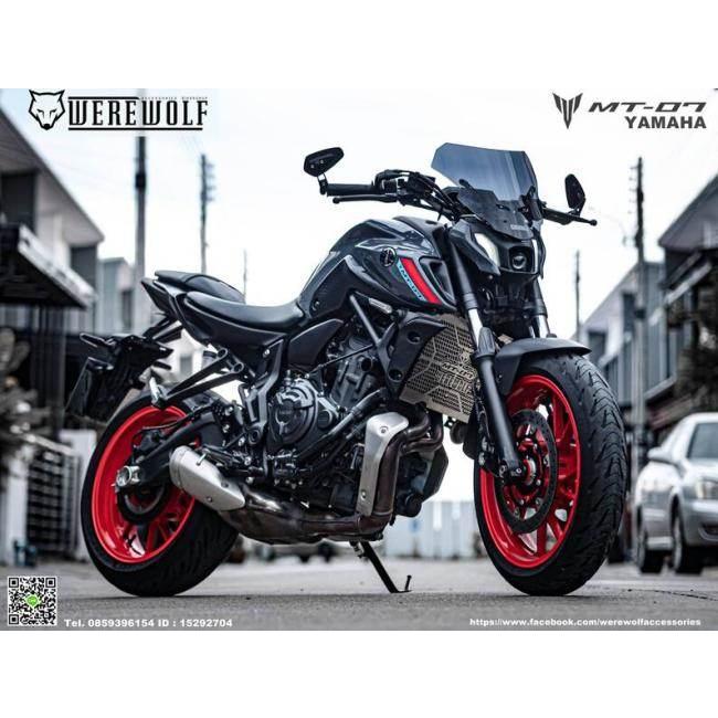 ブランド登録なし - Were Wolf:ウェルウォルフ Radiator guard for MT-07 14-23 色合い：Polished Hairline YAMAHA ヤマハ ラジエーターコアガード・オイルクーラーコアガード