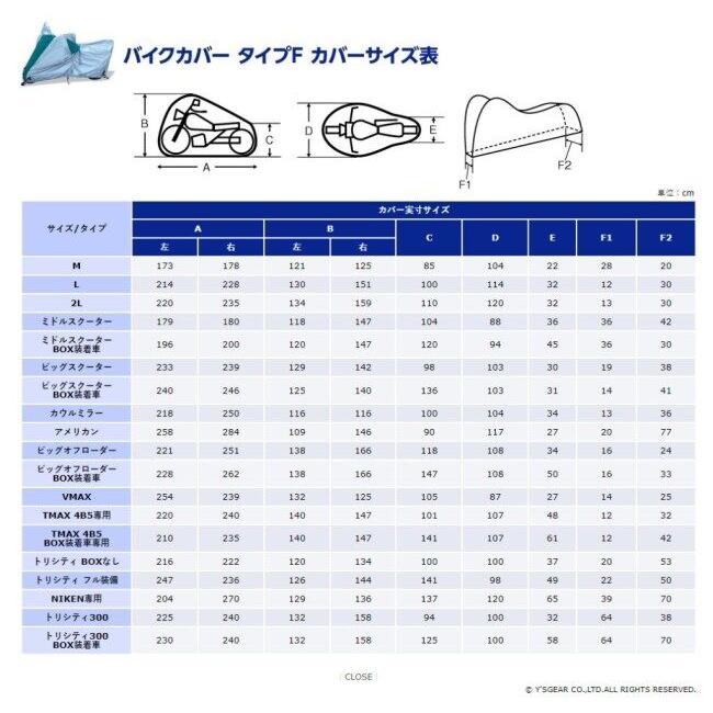 Y’S GEAR(YAMAHA) ワイズギア バイクカバーFタイプ トリシティ300 BOX付き YAMAHA ヤマハ バイクカバー 保管・盗難防止用品_2
