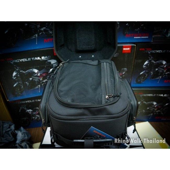 Rhinowalk:ライノウォーク 23L-35L Hard shell tail bag with expandable カラー：Matt Black シートバッグ 車体用バッグ・ケースの画像