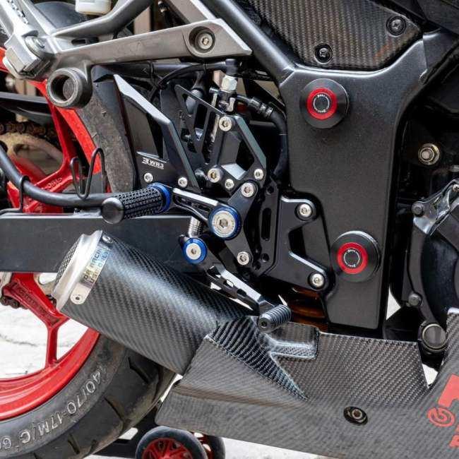 WR3 ダブルアールスリー RSシリーズ バックステップキット ワッシャーカラー：オレンジ Ninja250 FI Z250 KAWASAKI カワサキ バックステップ ステップ 足回り_6
