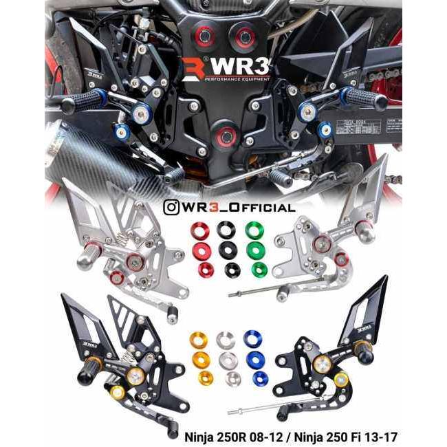 WR3 ダブルアールスリー RSシリーズ バックステップキット ワッシャーカラー：オレンジ Ninja250 KAWASAKI カワサキ バックステップ ステップ 足回り_6