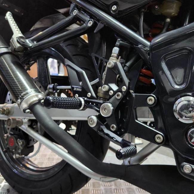 WR3 ダブルアールスリー RSシリーズ バックステップキット ワッシャーカラー：シルバー Ninja150R Ninja150RR Ninja150SS KAWASAKI カワサキ バックステップ_6