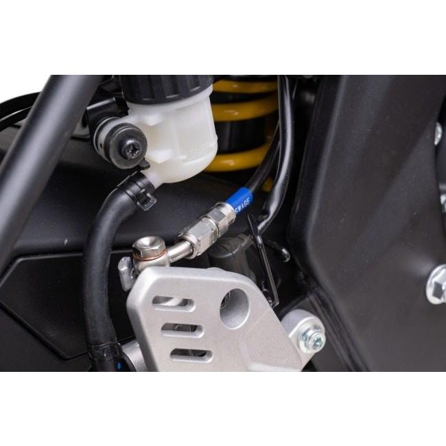 SWAGE-LINE スウェッジライン スウェッジラインプロ リアブレーキホースキット カラー：ステンレスブラック／ブラックホース XSR125 YAMAHA ヤマハ ブレーキの画像