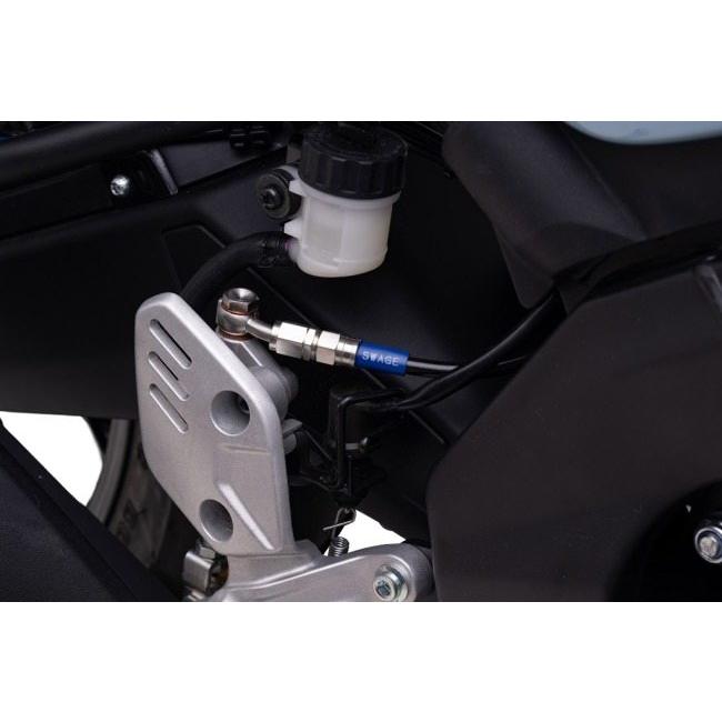 SWAGE-LINE スウェッジライン スウェッジラインプロ リアブレーキホースキット カラー：ステンレスブラック／クリアホース XSR125 YAMAHA ヤマハ ブレーキの画像