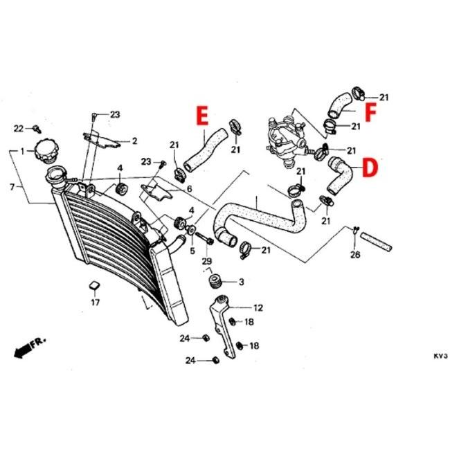 T2 Racing T2レーシング センタープラグ化用 シリコンラジエターホース 【フルセット】 カラー：ブラック NSR250R HONDA ホンダ ラジエーター 冷却関連の画像