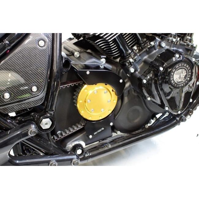 Custom Factory Noy’s カスタムファクトリーノイズ フロントプーリーカバーセット カラー：ゴールド Chief INDIAN MOTORCYCLE インディアン チェーンカバー