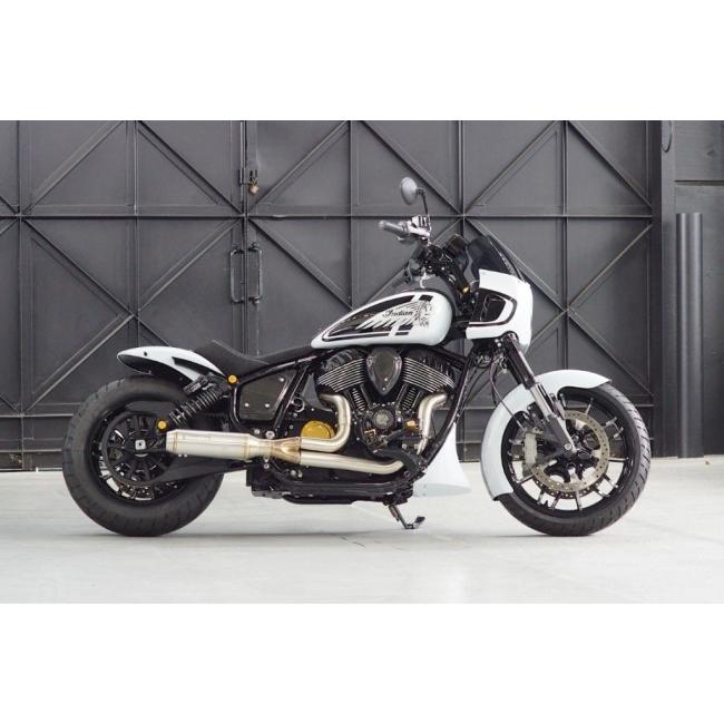 Custom Factory Noy’s カスタムファクトリーノイズ フロントプーリーカバーセット カラー：ゴールド Chief INDIAN MOTORCYCLE インディアン チェーンカバー