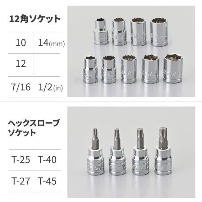 DAYTONA デイトナ インチ＆ミリ工具セット 52ピース セット工具_5