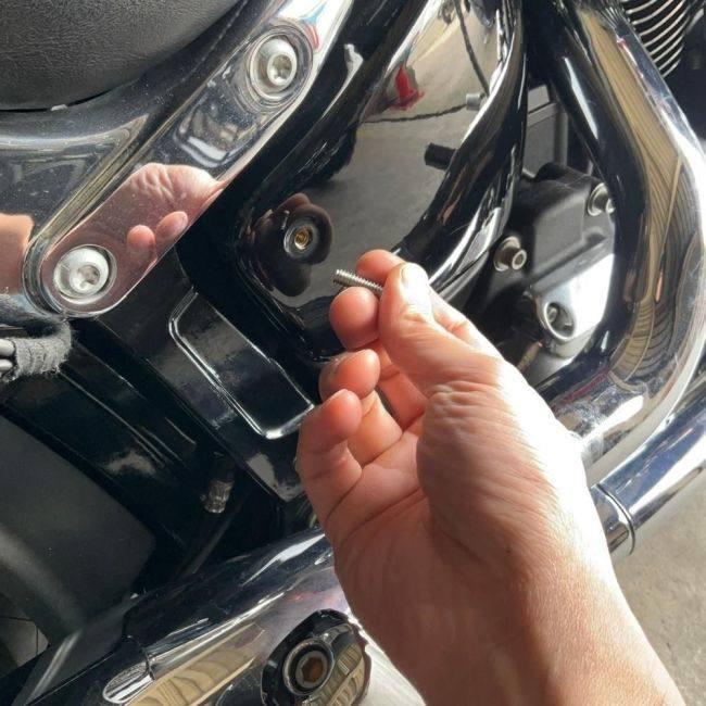 レザーディスク8枚 TERADA MOTORS テラダモータース サイドカバースクリュー カラー