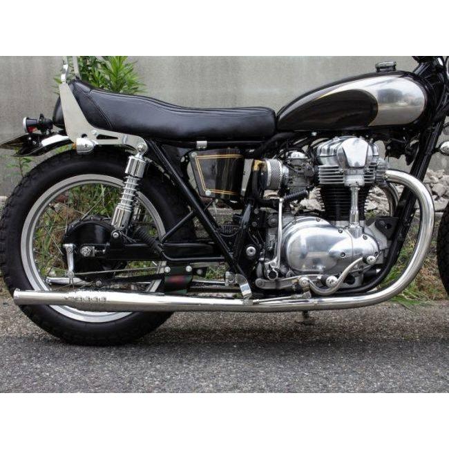 Motor Rock モーターロック 69トランペット フルエキゾーストマフラー タイプ：LOW W400 W650 KAWASAKI カワサキ マフラー_1